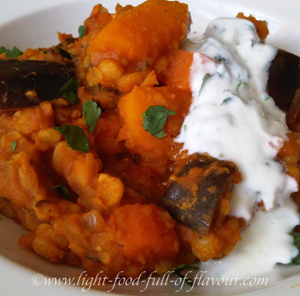 Indian Dal With Aubergine Squash And Carrots