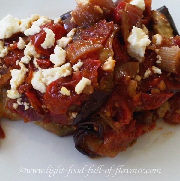 Aubergine tomato and chilli lasagne.