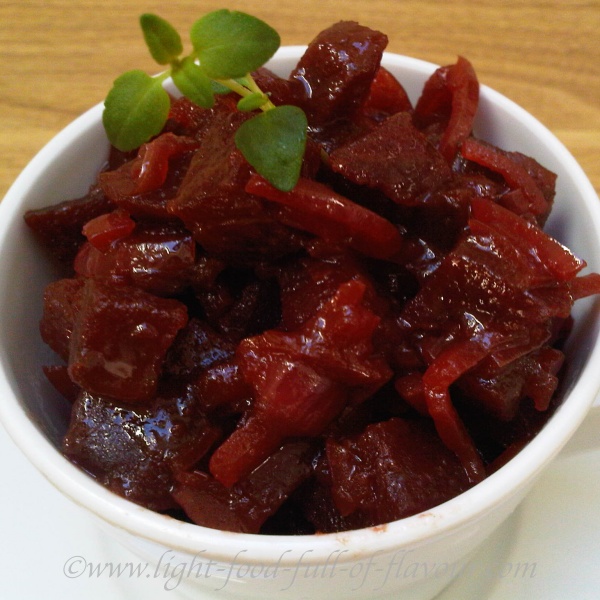 Antioxidant rich beetroot jam.