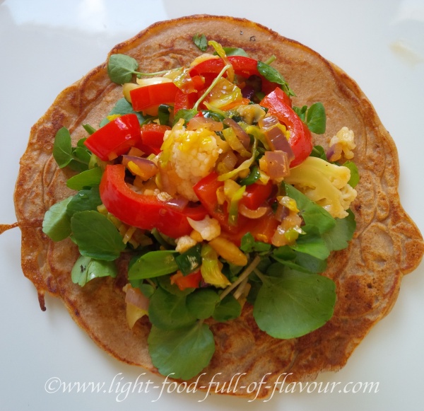 Buckwheat sweet potato crepes.