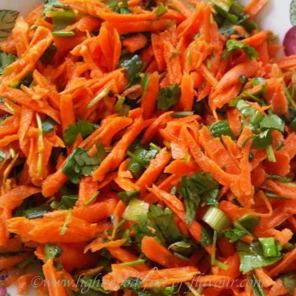 Asian-style carrot salad