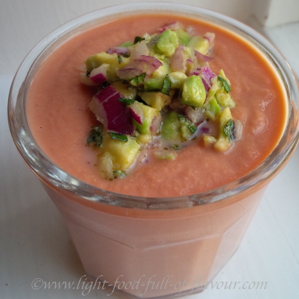 Chickpea and tomato gazpacho.