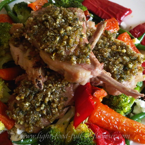 Herb-crusted lamb chops