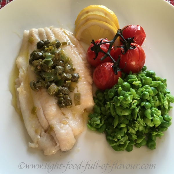 lemon sole with capers.