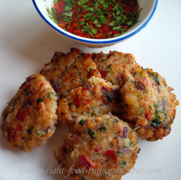 Prawn and fish cakes - Thai-style.