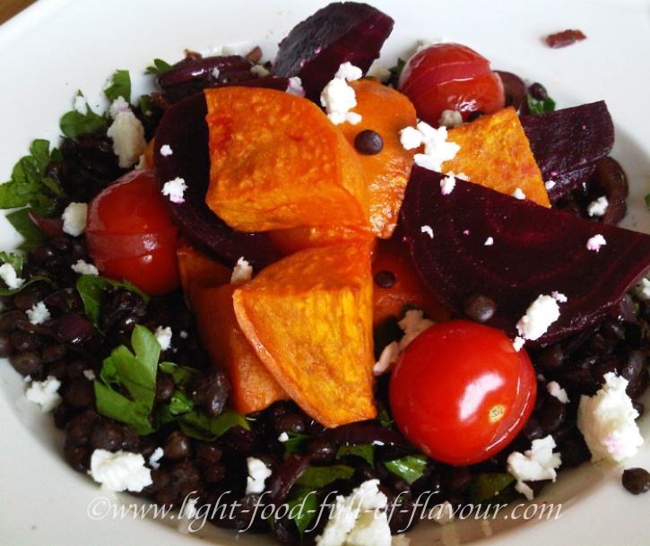 Puy lentils With Roasted Vegetables