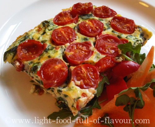 Spinach Tomato Ricotta Bake