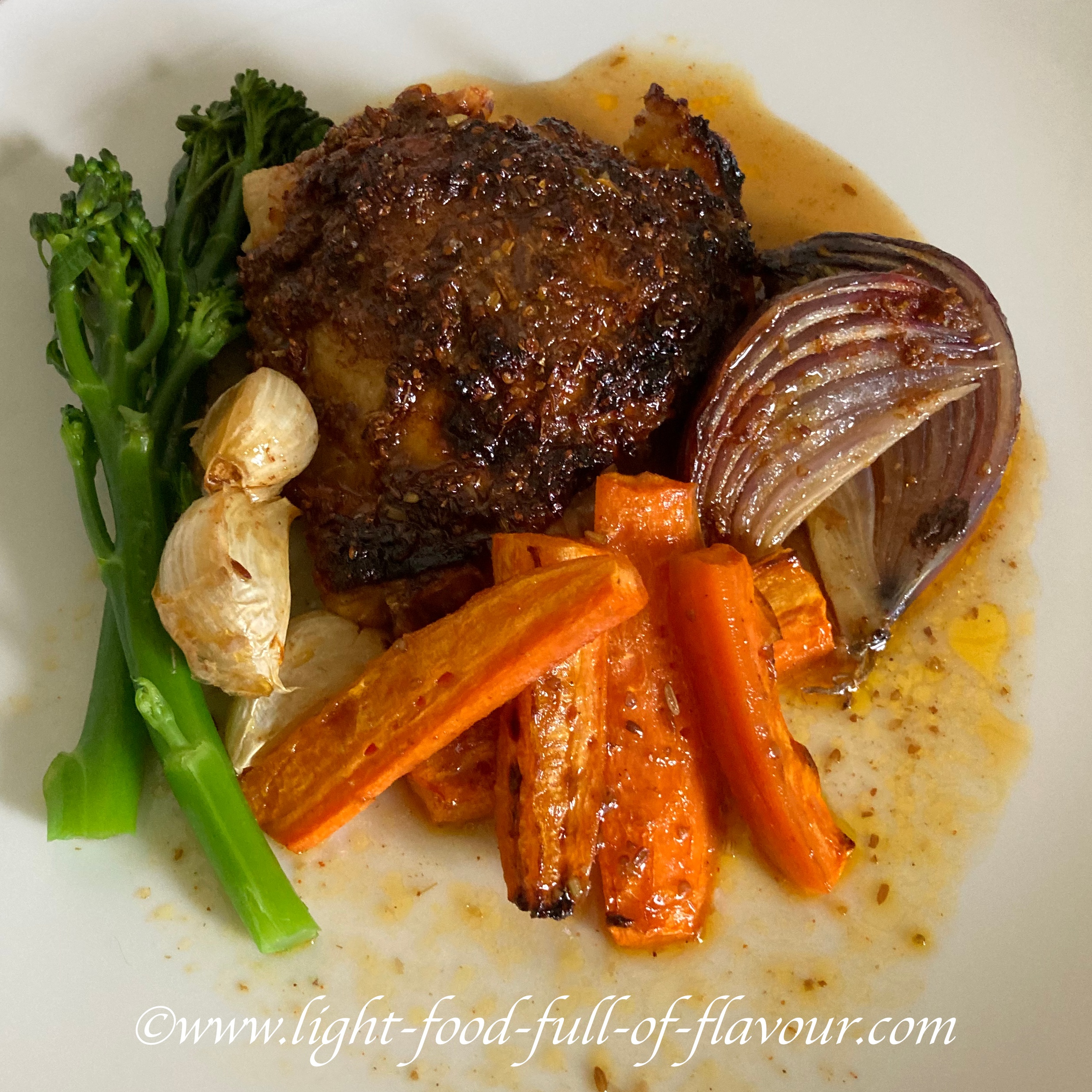Spicy Chicken Thighs with Roasted Garlic
