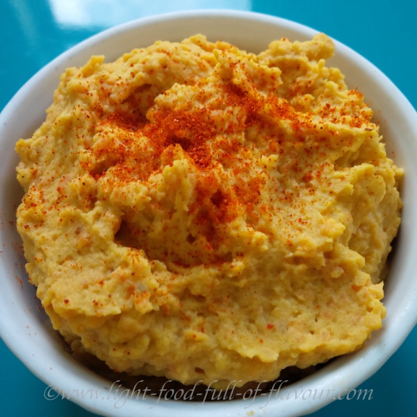 Roasted Carrot Chickpea Hummus