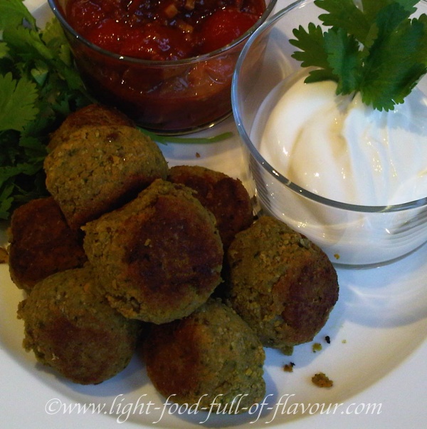 Indian falafels with garam masala.