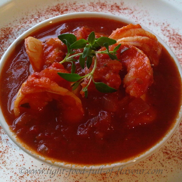 Spanish-style prawns in a tomato sherry sauce