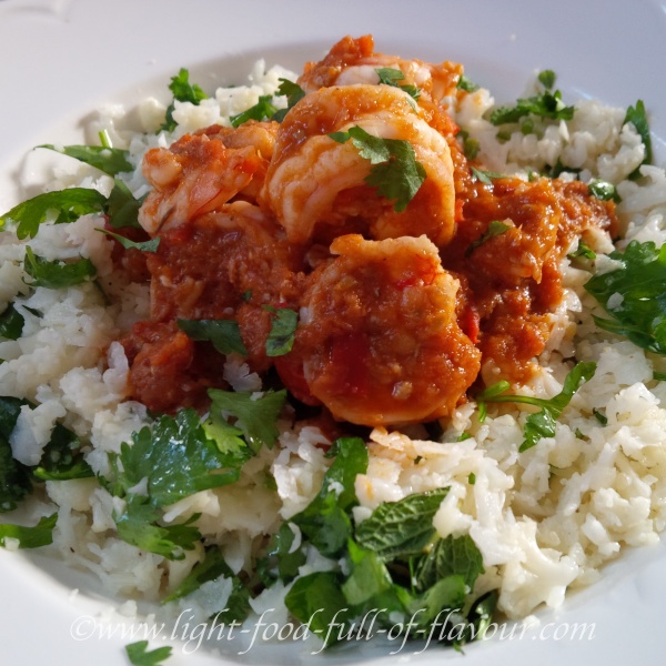 Thai-Style Prawns With Cauliflower Rice