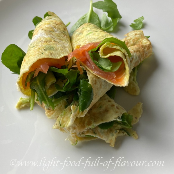 Egg rolls with herbs.